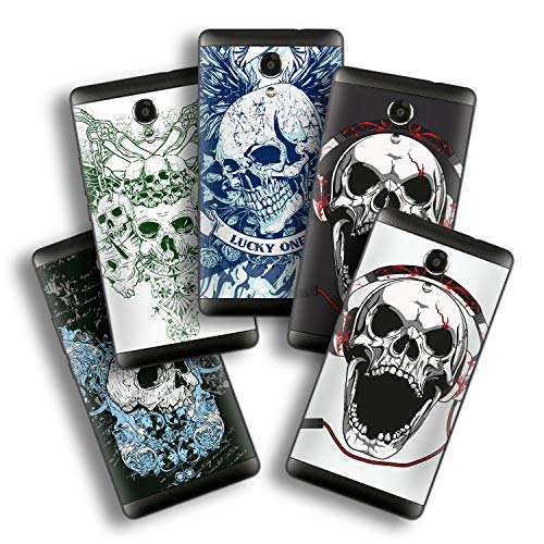 atFoliX Designfolie kompatibel mit Wiko Robby, wähle Dein Lieblings-Design aus, Skin Aufkleber (Schädel und Knochen)