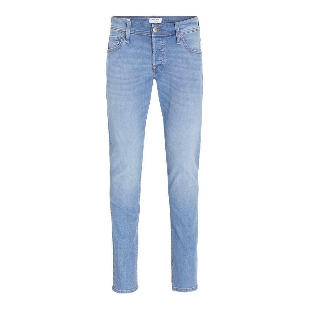 JACK & JONES Male Slim Fit Jeans JJIGLENN JJORIGINAL, Farbe:Moonlight (Pastell Blau), Jeans/Hosen Neu:33W / 32L