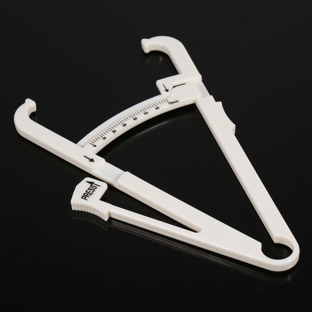 Body Fat Tester, 2 Colors Personal Body Fat Loss Caliper Skinfold Accurate Tester Slim Fitness Clip Measurement (White)-image-34