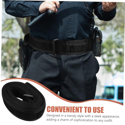 Men Heavy Duty Work Belt Nylon Woven Construction Belt for Men Women Sticky Waist Black3