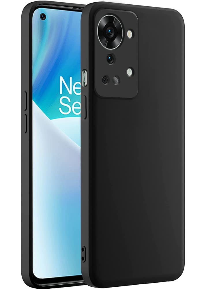 Amozo Silicone Matte Finish Camera Protection with Fabric Lining Back Cover Case for OnePlus Nord 2T 5g (Silicon|Flexible) (Black) (B0B6RPKCNB) Amazon Price History, Amazon Price Tracker