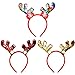 Produktbild Weihnachtsstirnband 3er Pack, Rentiergeweih Stirnbänder Haarbügel Haarband, Verschiedene Kopfbedeckungen für Weihnachten Party Kostüm Kostüm Dekoration Kinderparty