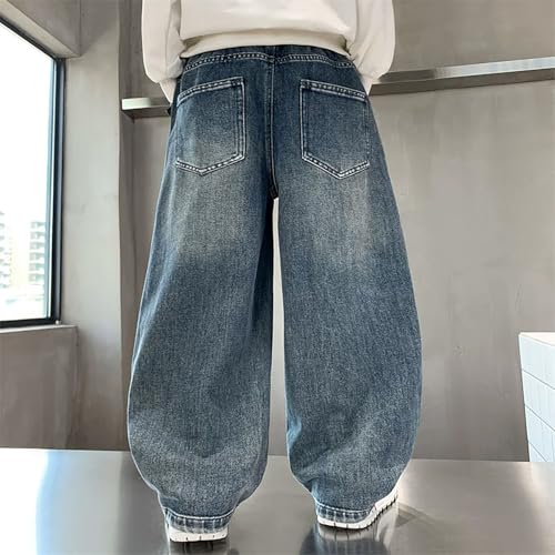Pantalones vaqueros clásicos infantiles de denim resistente con refuerzo en rodilla 4