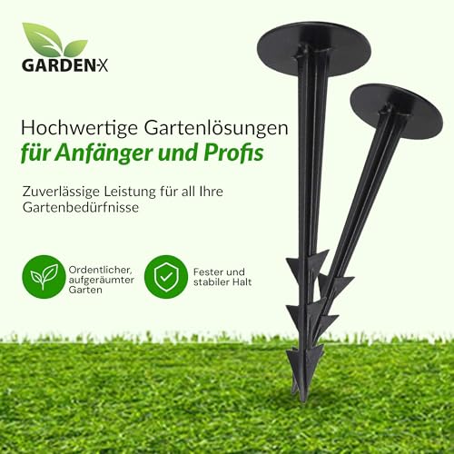 GARDENIX 100 Stück TerraPEG Erdanker Bodenanker Erdnägel für Gartenvlies Unkrautvlies Maulwurfnetz(100) – Ansicht 2
