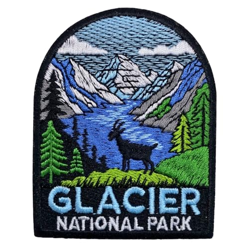 EMBROBOF Glacier National Park Patch – 3.15 inches, Cool National Park Patches Collection – Iron...