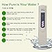 TDS Meter, Water Quality Tester Filter Pen, Accuracy Testing Water Quality for Drinking Water Purity Test, Swimming Pools, Aquariums, Etc.