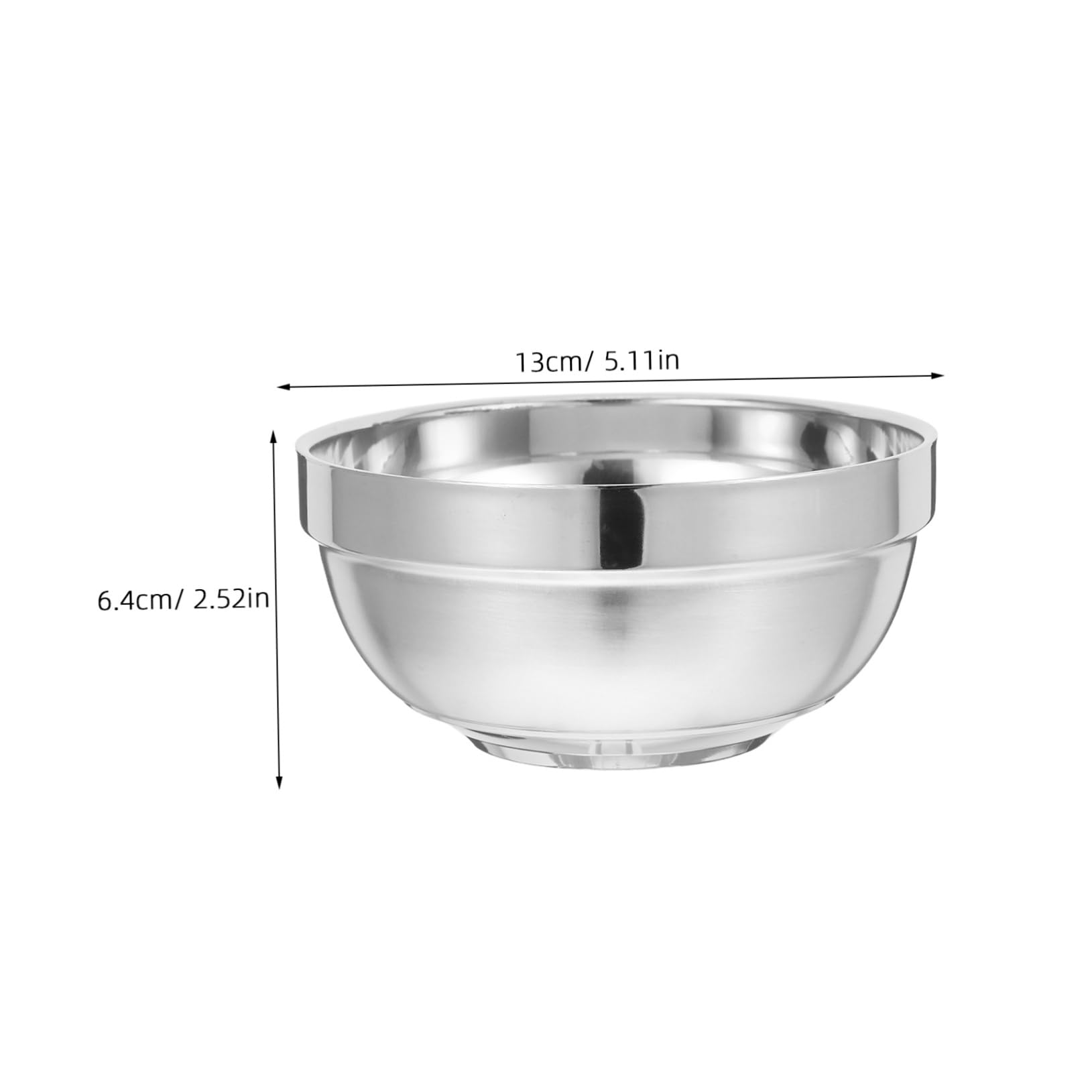 BRIGHTFUFU 4pcs Double Layer Hot Stainless Steel Soup Bowls Insulated Rice Bowls for Family Dinnerware for Camping and Home Use