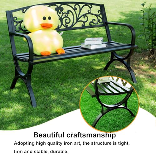 Banc rouge de jardin 50 pouces résistant aux intempéries pour aménager l'extérieur