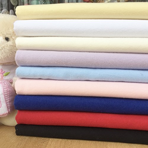 Always Knitting & Sewing - 100% Cotton Wynciette/Flannel Fabric, 41inches (105cm) Wide, Priced per Half metre, Plain Design, Choice of Colours (Blue)