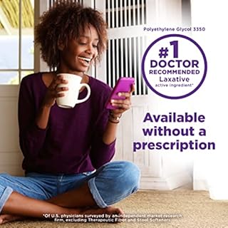 Amazon Basic Care ClearLax Polyethylene Glycol 3350 Powder for Solution, Osmotic Laxative, Relieves Occasional Constipation, Unflavored, 1.68 pound (Pack of 1)