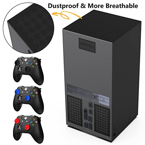 Gamsurfing Dust Filter For Xbox Series X Console- 8 Silicone Dust Plugs And 4 Pvc Meshs Set, Anti-Dust Vent Cover Dustproof Case X-Series X Accessories With 6 Thump Grip Caps For Xbox Controllers #TOP4