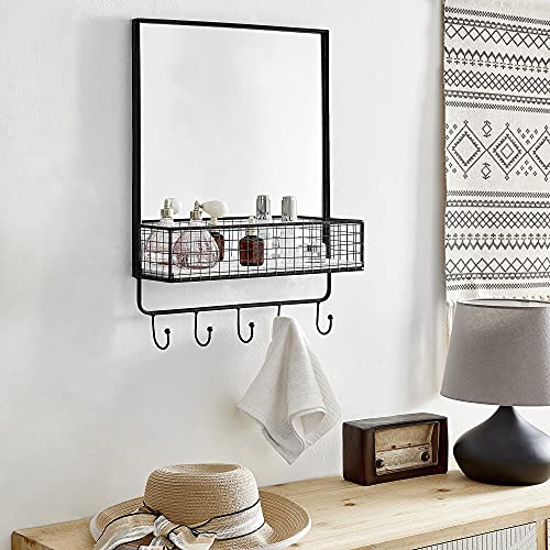 FirsTime & Co. Black Mabel - Organizador de Espejo con Ganchos, Metal, 41,9 x 12,7 x 62,2 cm Cover