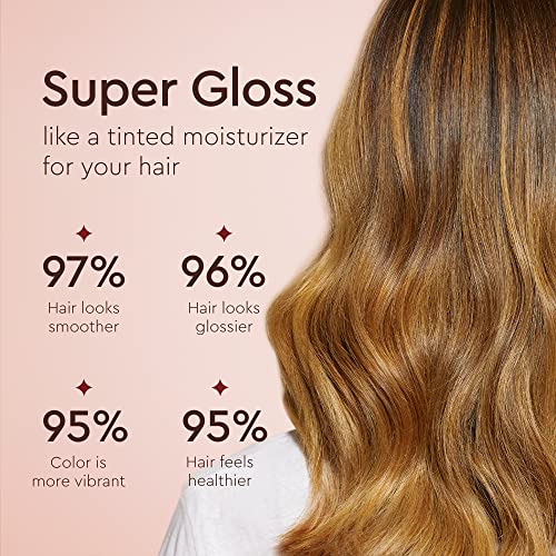 Glaze Super Color Conditioning Gloss, Caramel Lights 6.4Flo.oz (2-3 Hair Treatments) Award Winning Hair Gloss Treatment & Semi Permanent Hair Dye. No Mix Hair Mask Colorant With Results In 10 Minutes #TOP5