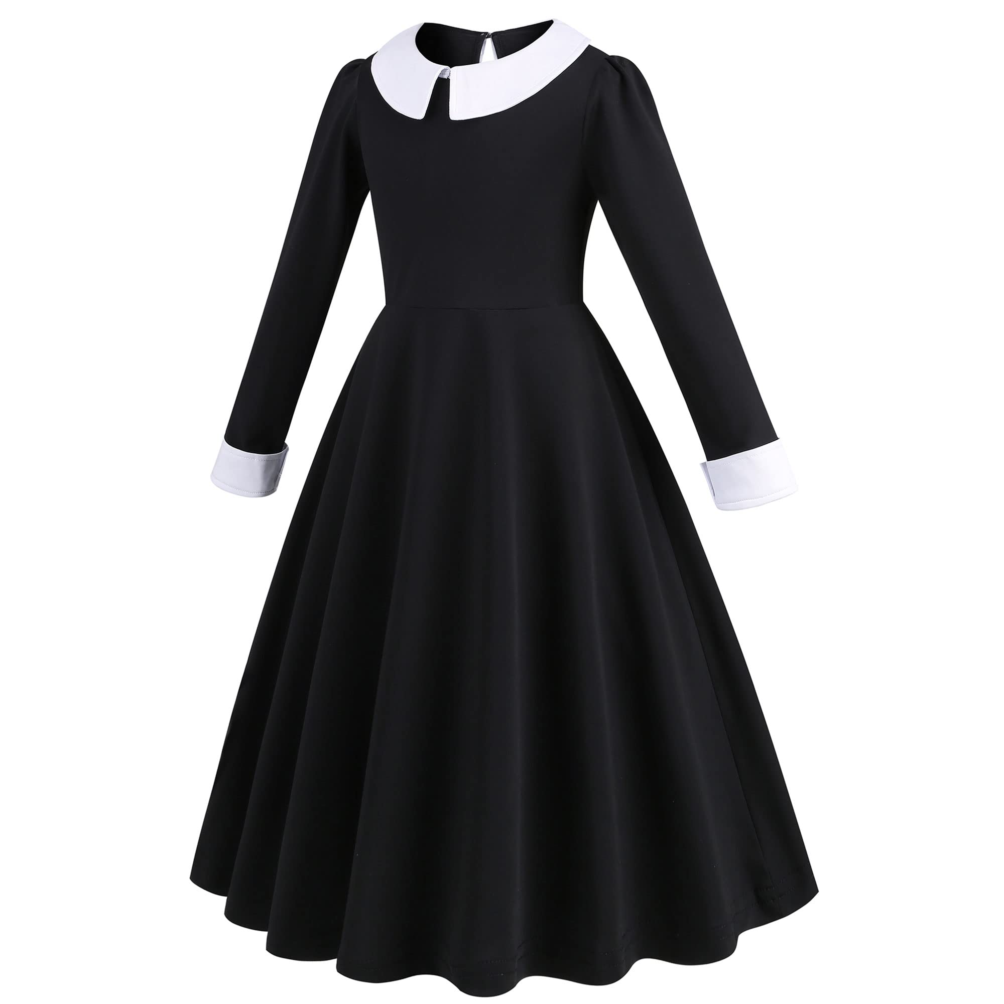 Beejirm Wednessday Costume Black Costume Girls Dress For Kids Black Costumes Carnival Costumes Girls Party Dresses 4-13 Years - Image 2