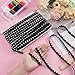 MAYJOYDIY 50 Yards White Twisted Lip Cord Trim 0.43inch Black Twisted Rope Cord with Lip Polyester Edge Piping Trim Cord Rope Embellishment for Sewing Clothing Pillows Lamps Draperies