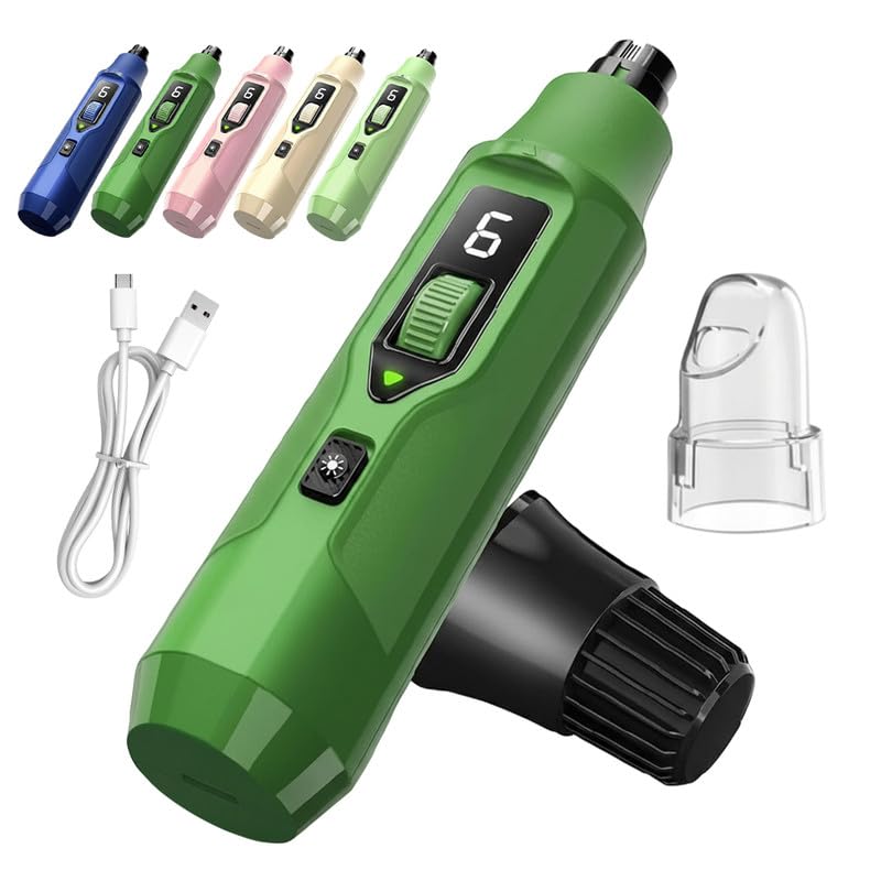 Silent Nail Grinder, 2026 New Electric Dog Nail Trimmer, Pet Nail Grinder for Dogs Cats, Rechargeable Dog Nail Clippers, Pet Paws Grooming & Smoothing Tools()