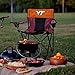 Logo Brands NCAA Virginia Tech Hokies Elite Portable Chair - Premium Outdoor Chair with Cup Holder, Powder-Coated Steel Frame, Lightweight and Portable for Tailgating,and Sporting Events