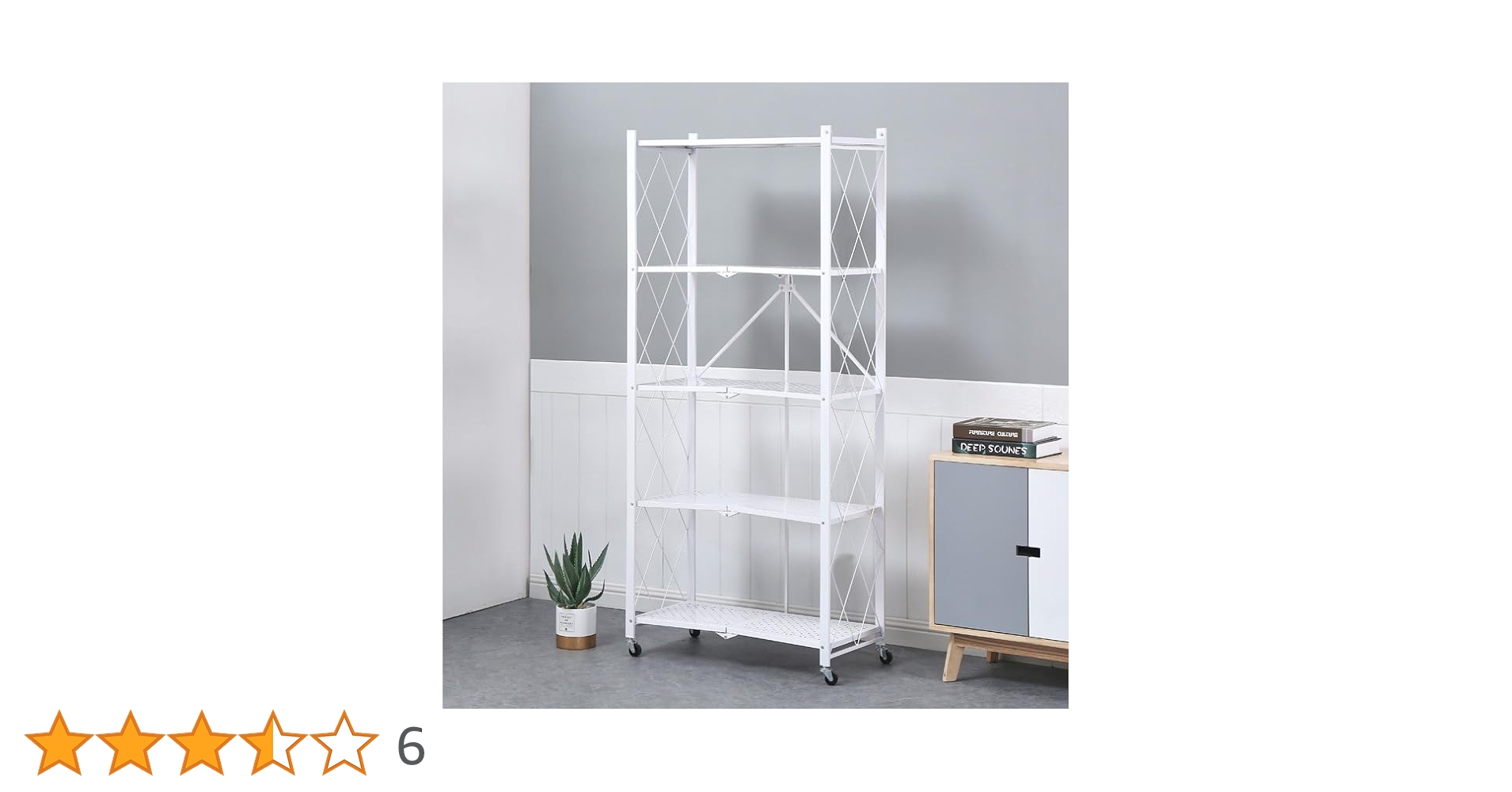 スチールラック棚折りたたみ折り畳みキャスター付き幅70cm5段白 スチールラック棚折りたたみ折り畳みキャスター付き幅70cm5段白