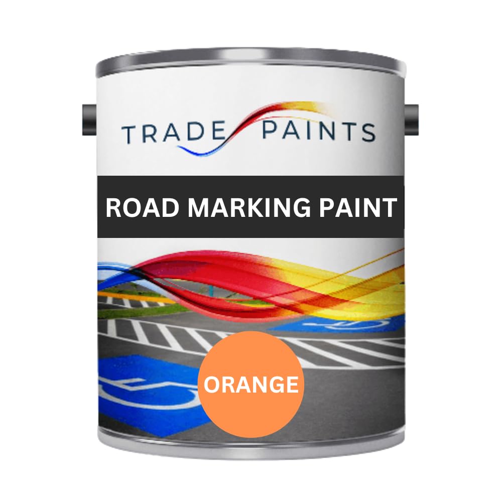 Heavy Duty Road Line Car Park Marking Paint (2.5 Litre, Orange)