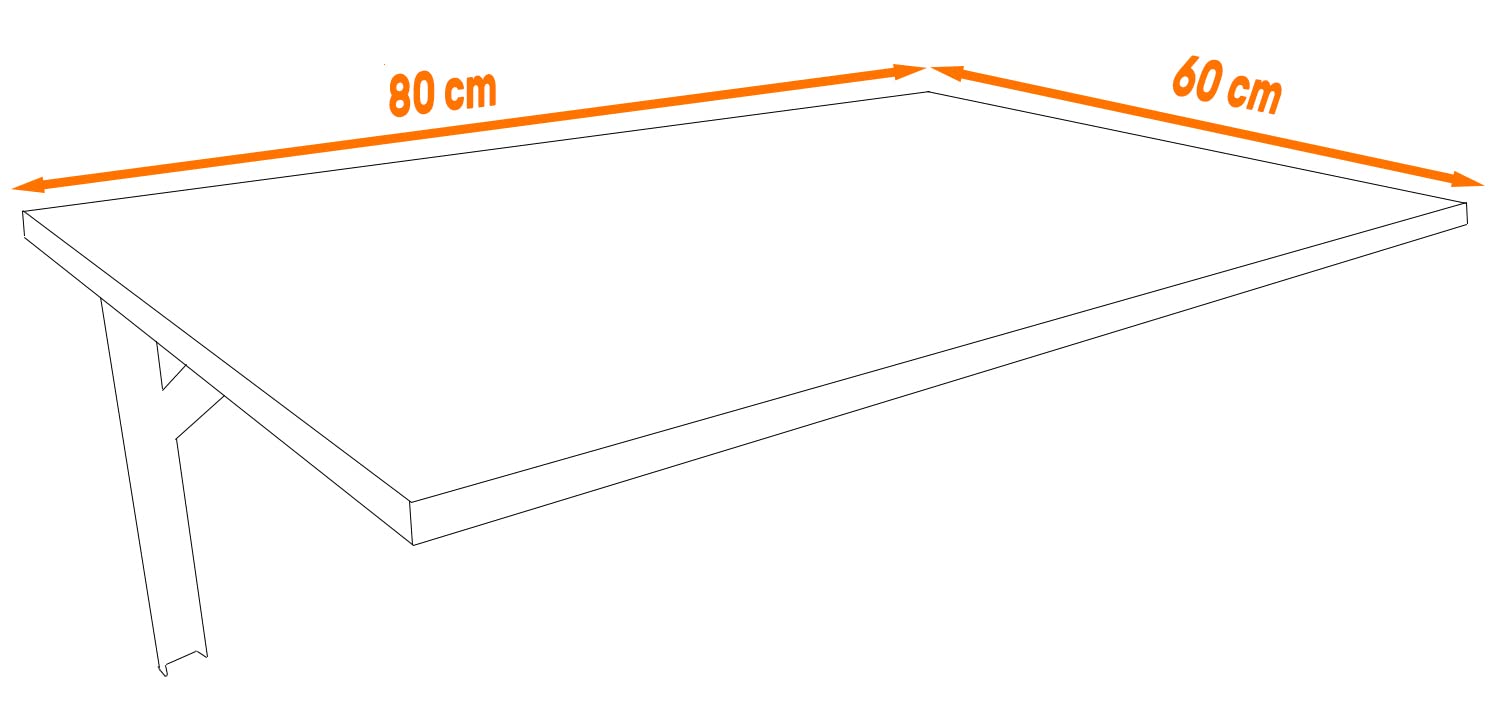 AKKE Opklapbare wandtafel ruimtebesparend inklapbaar bureau wandtafel afgeronde hoeken PVC laminaat wit voor keuken kinderkamer thuiskantoor Ambachtelijke eik 100cm x 60cm