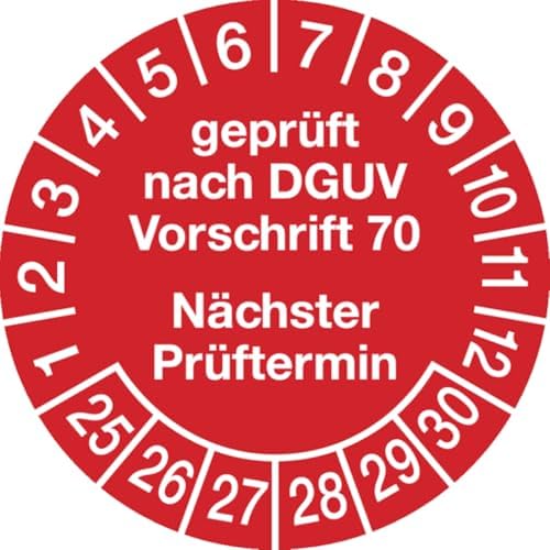 DGUV V4 Prüfplaketten - Selbstklebend 20mm Blau 500 Stück