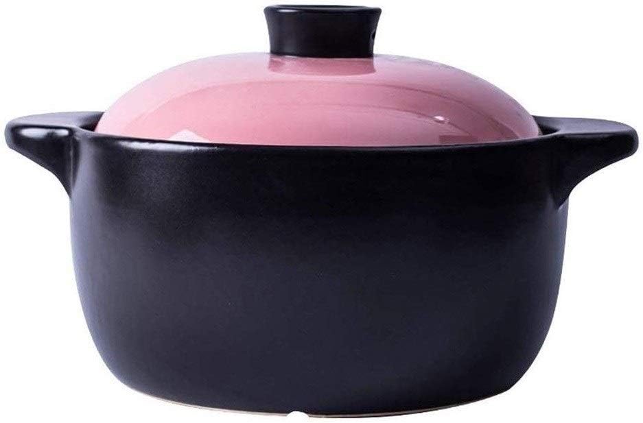 Ceramic Casserole Cooker Household Soup Pot Best for High Temperature Cooking Large Capacity Stone Pot Warm Fresh and Gusto for Your Family (Size : 2L)