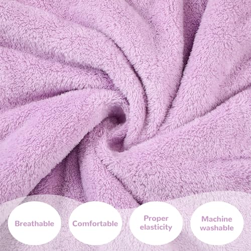 Image of Cuffbow 3 Pcs Towel Wrap for Women Spa Body Robe Full Length Female Bath Shower with Adjustable Closure Elastic Top Plush