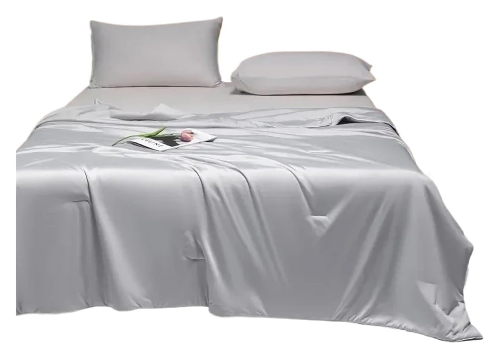 EBzvblxm Cooling Blanket for Summer, Summer Soft Thin Cooling Blanket Lightweight Breathable Multicolor Multiple Sizes(Grey,150x200 cm)