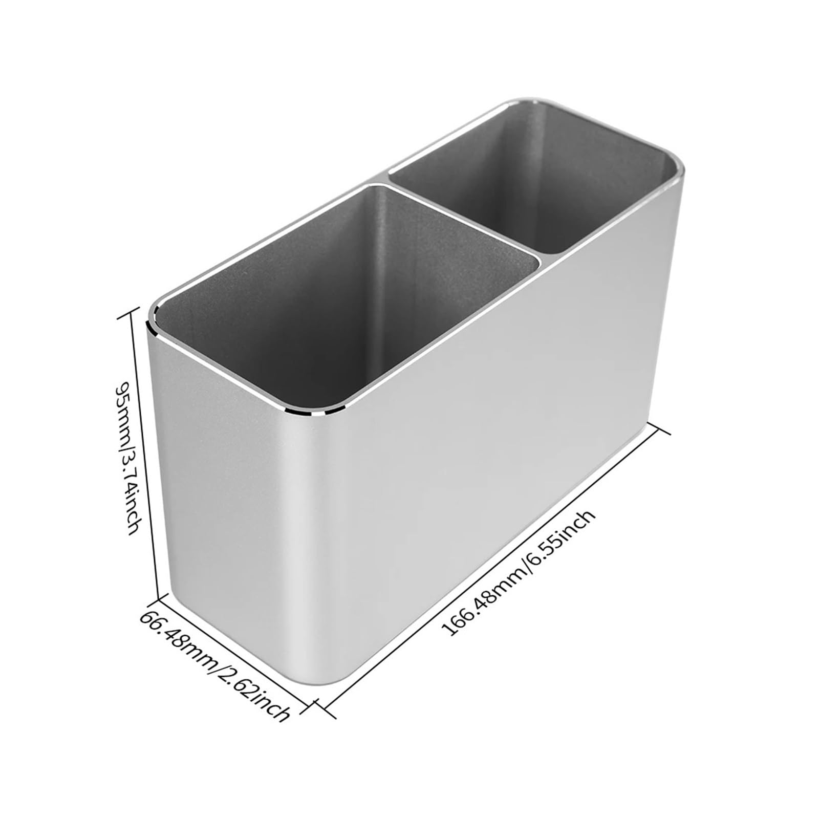 portapenne Portapenne in metallo di alluminio Supporto for matite for organizer da scrivania Porta pennelli for trucco(Style 02)