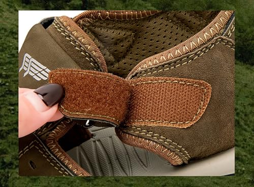 Men's Sport Sandals Outdoor Hiking Sandals Closed Toe Leather Athletic Lightweight Water Shoes3