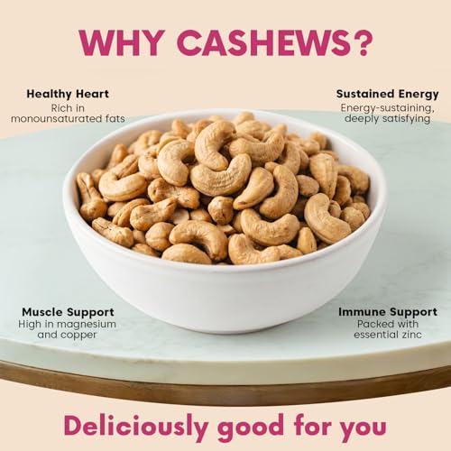 Image of Ethno Bio-Activated Jumbo Cashews (7-Pack) - Premium Roasted & Sterilised Cashews - Fresh Kaju Dry Fruits - No Added Sugar, Oil-Free, Heart-Healthy Clean Energy Snack for Adults (210g
