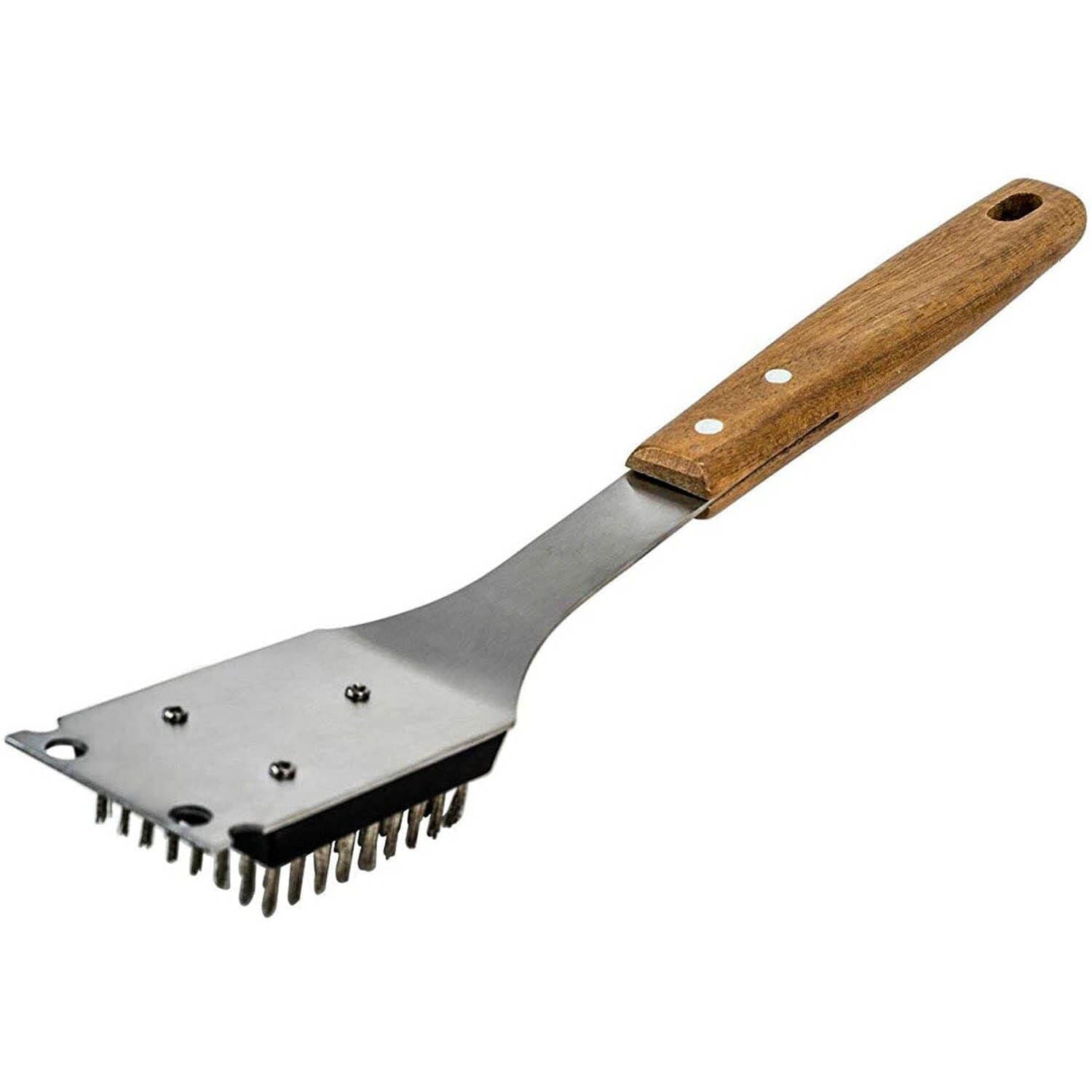 Grill Parts For Less Barbecue Grill Scraper & Brush with No-Scratch Stainless Steel Bristles