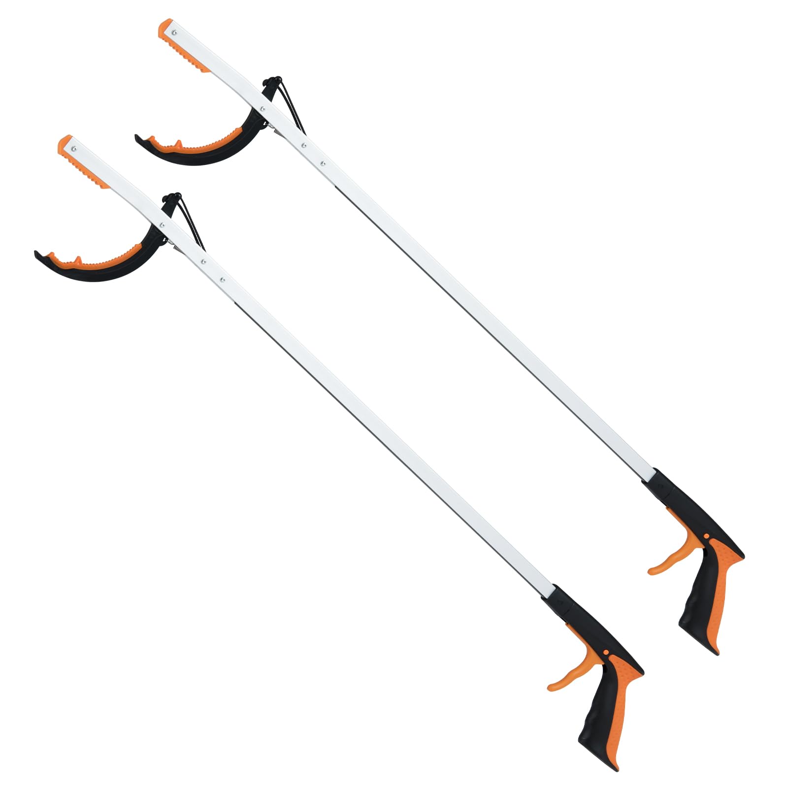 GYMAX Pinza Larga de 88 CM, Herramienta Portátil de Aluminio con Garra Antideslizante, Recogedor para Basura, Ligera para Recoger Residuos, para Personas Mayores (2)