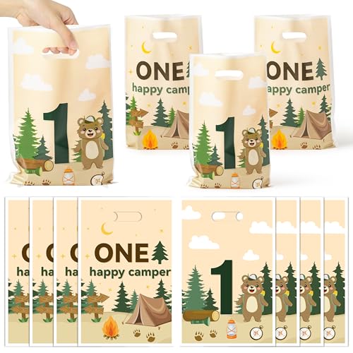 K1tpde 50PCS One Happy Camper Party Favor Bags, 1st Forest Safari...