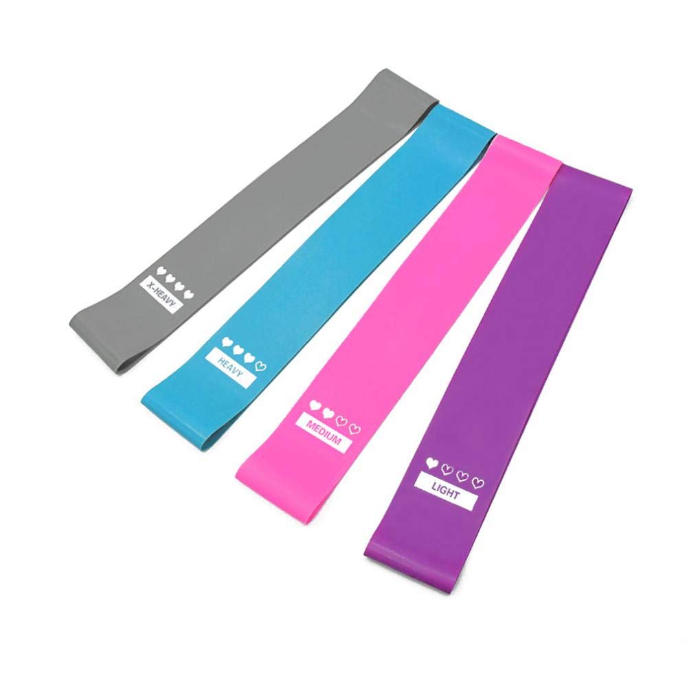 Auppy Set of 4 Exercise Resistance Bands,Heavy Workout Fitness Bands for Physical Therapy Strength Training Yoga Fitness,Fit Simplify Resistance Loop Exercise Bands with Instruction Guide, Carry Bag