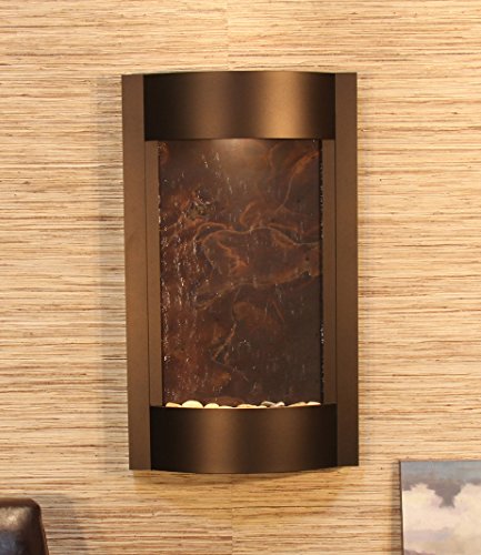 Serene Waters Water Feature with Multi-Color Featherstone (Antique Bronze)