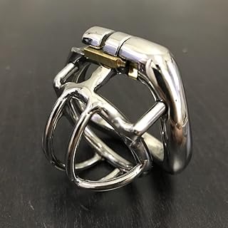 Vpayi ステンレス鋼男性貞操デバイス コック ケージ ペニス リング ロック ベルト男性用 ZT-135 、貞操体 (Size : 45mm)