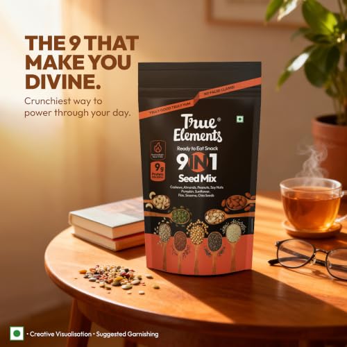 Image of True Elements Seeds Mix - 9 in 1 Mixed Seeds 500g | Seed Mix for Eating | Healthy Snacks | Diet Food | Diet Snacks