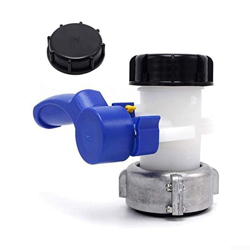 Llave de paso de agua IBC con tuerca de unión de aluminio para mayor seguridad y rendimiento (DN40 (62 mm)