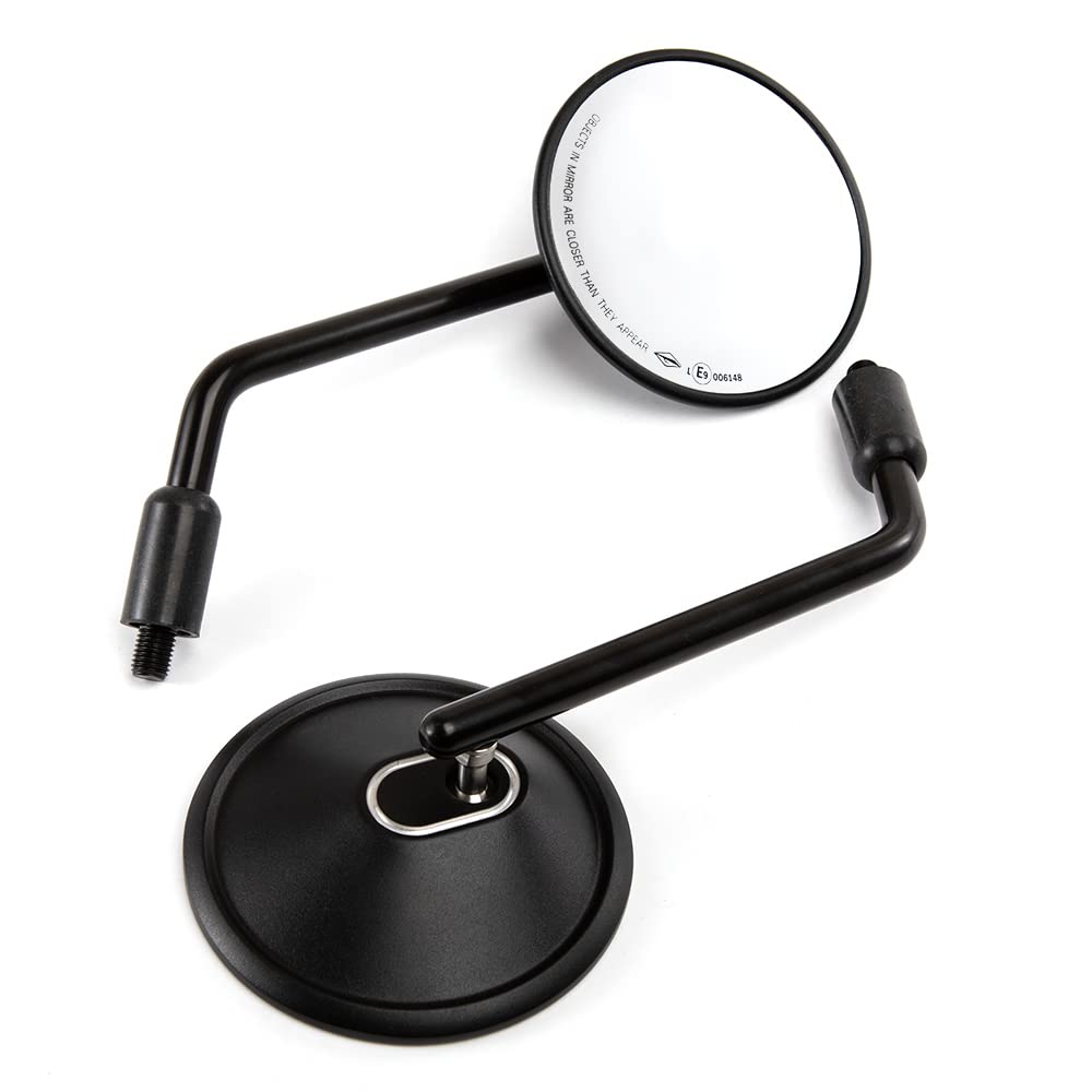 Rétroviseur latéral de moto rond E9 CNC rétroviseur 10mm vis pour Cafe Racer Bobber Chopper