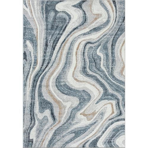 Tapete abstracto azul 5x7 LUXE WEAVERS miniatura 2