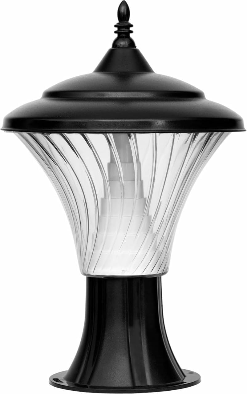 DENICRAAS 12W Decorative LED Modern Gate Light for Outdoor | Waterproof Fancy Pillar Lamp for Garden, Entrance, Balcony & Wall – Warm White, Bulb Not Included, Pack of 1 (Jalwa GL)-image-18