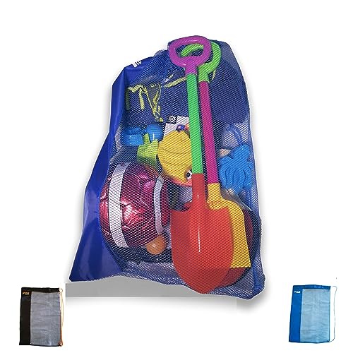 Bony Elite QUALITY PRODUCTS & THE BEST RATE Bolsa de Red Juguetes Playa antiarena (Azul)