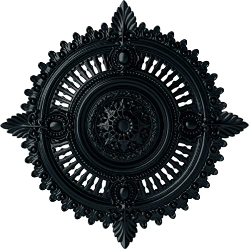 Image of 29 1 /8 inchOD x 1 1 /4 inchID x 4 inchP Haylynn Ceiling Medallion (Fits Canopies up to 1 1 /4 inch), Hand-Painted Night Shade