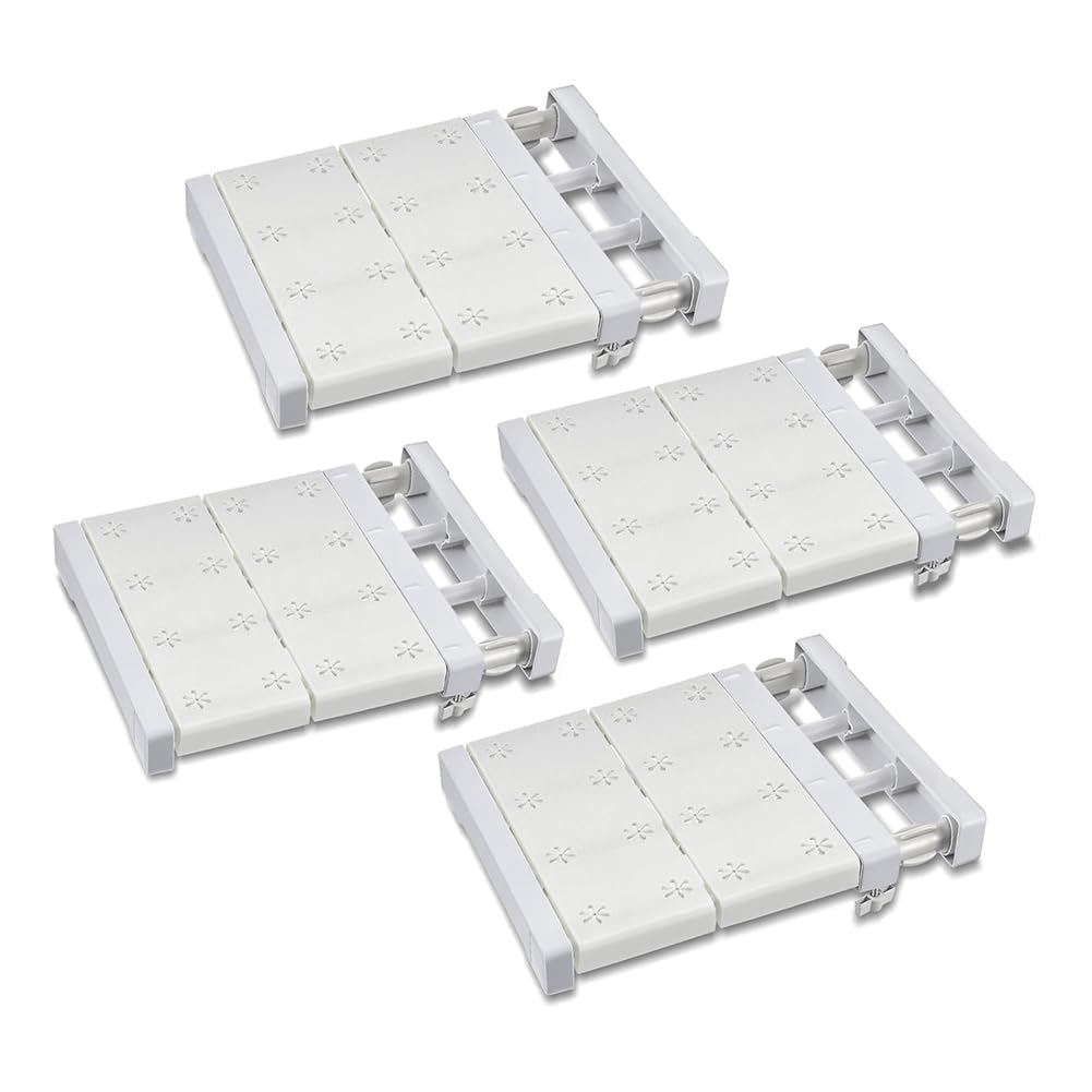 CTRLZS 4 Pcs School Locker Shelf Organizer Stackable Extra Locker Shelf for Cabinet Wardrobe Kitchen Bathroom for School, and Home Use