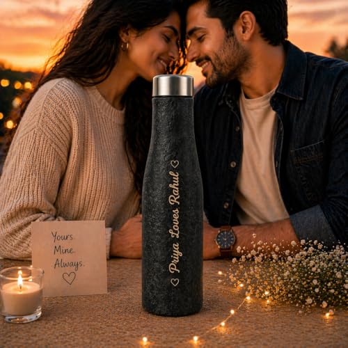 Image of Fitness Mantra Name Customisation 1 Litre Water Bottle | Personalised Bottle with Custom Name Engraving | BPA Free, Leakproof | Ideal for Gym, School & Gifting| Hexa|