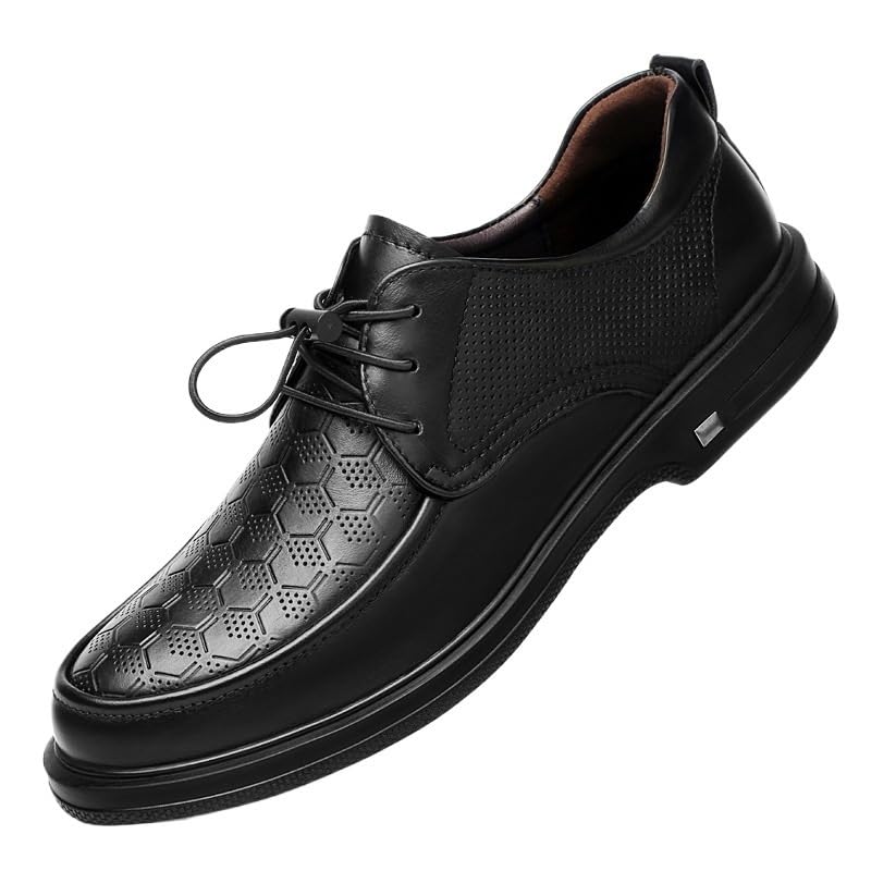 Men's Fashion Round-Toe Derby Dress Shoes Mens Office Party Footwear Lace-up Tuxedo Shoes