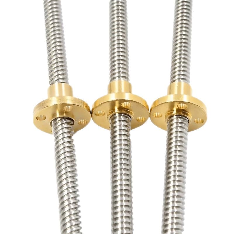 Tornillo de acero inoxidable T12 de 12 mm con tuerca de latón, paso helicoidal de 14 mm, 1 pieza(900mm)
