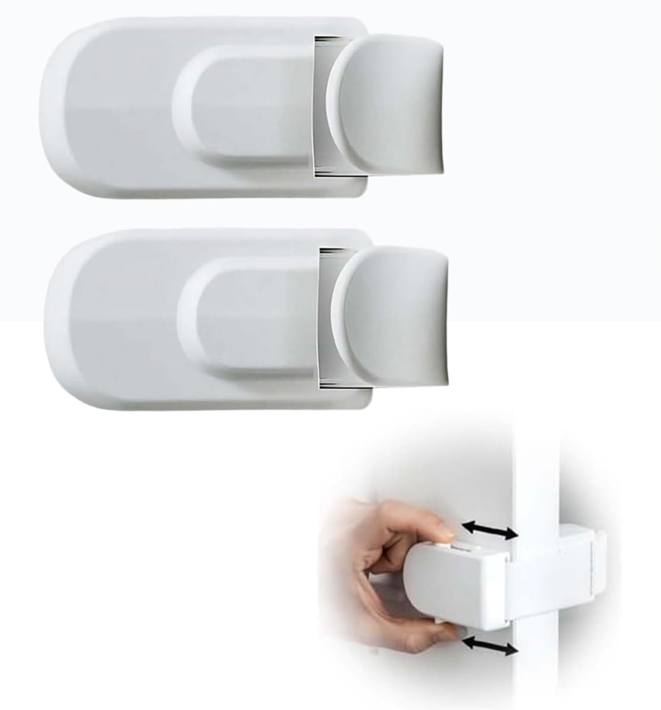 The Snap-On Door Lock Kids Can't Reach or Defeat - No Tools or Adhesives Required, Child Proof Door Lock, Simple Install Safety Lock for Toddlers, Damage-Free Security for Child, Cats & Dogs (1pc) — view 9