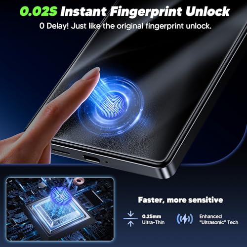 Image of WSKEN for Samsung Galaxy S25 Ultra Screen Protector - [0.02s Fingerprint Unlock] [NO.1 Top 9H+ Tempered Glass] [Auto Dust Remove] [Zero Bubble] 8K HD 10X Shatterproof Case Friendly, 2 Pack